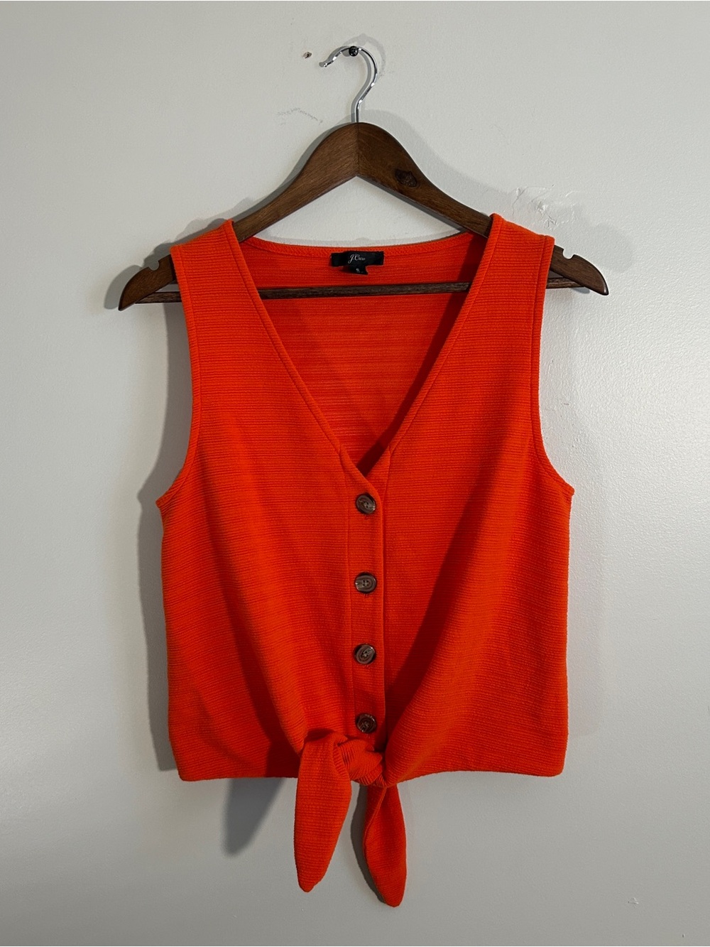 J. Crew Scarlet Tie-Front Knit Tank